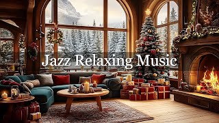 Coffee Shop Vibes with Fireplace Sounds – Smooth Jazz for Relaxing Studying and Working [upl. by Hakceber]