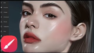 Infinite Painter  Realistic Digital Painting Process [upl. by Eduino]