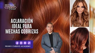 colorimetría  Aclaración ideal para mechas cobrizas [upl. by Ardyaf]