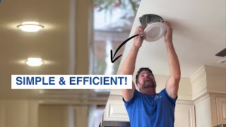 How to Replace LED Can Light Trim – Save Energy amp Money [upl. by Eleinad959]