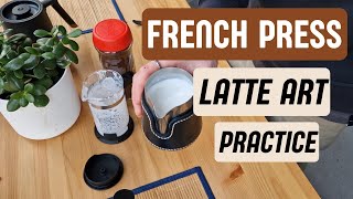 Practice latte art with Instant coffee amp french press [upl. by Lait]