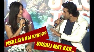 SHOCKING Fight Of Katrina Kaif amp Ranbir Kapoor On The Jagga Jasoos Song Launch [upl. by Arraeis]