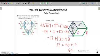 TALENTOS MATEMATICOS 10  talleres 7 8 y 9 [upl. by Bourne156]