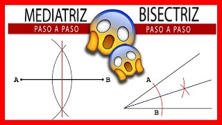 💪 MEDIATRIZ y BISECTRIZ 📐 La mediatriz de un segmento y la bisectriz de un ángulo para niños [upl. by Neret]