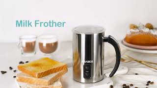 EZBASICS milk frother operation [upl. by Leahci499]