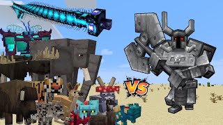 Ferrous Wroughtnaut Vs Alexs Mobs in Minecraft [upl. by Nniw]