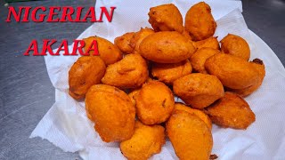 How to Make Akara Nigerian Bean Cakes akaraoku gingerakara [upl. by Nylodnarb]