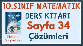 10Sınıf Matematik Kitabı Sayfa 34 ÇözümleriCevapları  Hecce Yayınları [upl. by Eiloj995]