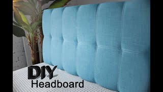 DIY Tufted Headboard without Buttons  Buttonless headboard [upl. by Eeliak255]