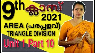 9th Class Mathematics Kerala Syllabus  Class 9 Maths Chapter 1  Area  Triangle Division  PART 10 [upl. by Nadia]