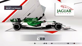 JAGUAR RACING inspired LIVERY in F1 2021 F1 2021 My Team amp Online [upl. by Enyrat]