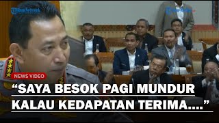 RUANGAN RIUH Anggota DPR Sontak Tepuk Tangan Dengar Janji Kapolri Siap Mundur Jika Terlibat Judol [upl. by Ichabod]