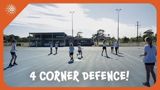 4 Corner Defence  Netball Drills Ep12 [upl. by Alihet672]