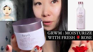 GRWM FRESH Rose Deep Hydration Face cream  SERUM 🧖🏻‍♀️ [upl. by Garrison]