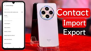 Redmi A4 Contact Setting  Redmi A4 5G Contacts Number Import Export  how to Contact impot amp export [upl. by Laurance642]