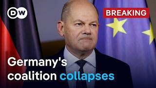 Germanys coalition collapses as confidence vote planned  DW News [upl. by Reinal]