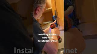 Installing Cabinet Hardware carpenter carpentry woodworking youtube youtubeshorts hardware [upl. by Padegs]