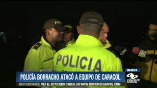 Policía borracho agredió a equipo del Ojo de la Noche  4 de septiembre de 2013 [upl. by Baudoin]