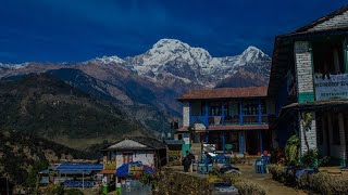 Hike to beautiful Landruk village  Most relaxation himalayan village life [upl. by Inafets887]