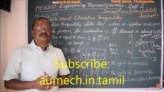 Clausius Inequality  M09  Engineering Thermodynamics in Tamil [upl. by Harmaning]