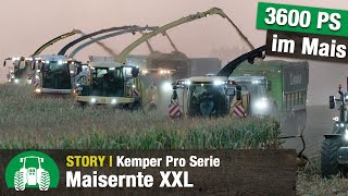 Maisernte XXL 3600 PS  5 Feldhäcksler  Kemper Pro Serie  Lohnunternehmen Görries  John Deere [upl. by Ekenna]