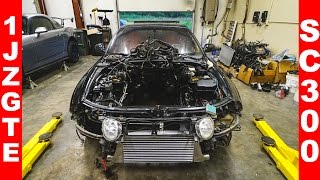 Mounting the IntercoolerCleaning the engine bay  1JZ swap prep [upl. by Nairbo118]