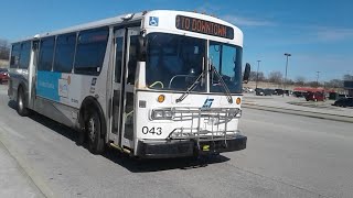 SARNIA TRANSIT 043 RETIRED ON ROUTE 9 DOWNTOWN ORION 1 [upl. by Hildick]