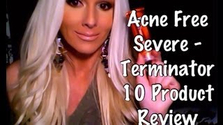 ♥CYSTIC ACNE ACNE FREE SEVERE TERMINATOR 10 PRODUCT REVIEW♥ [upl. by Otrebla]