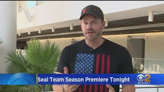 Actor David Boreanaz Speaks About CBS Show Seal Team From SoFi Stadium [upl. by Nwahs]