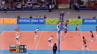 CHINA VS RUSSIA FINAL ATENAS 2004 voley femenino  set 1 [upl. by Agnimod]