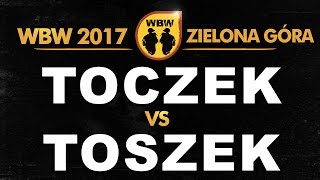 Toczek 🆚 Toszek 🎤 WBW 2017 Zielona Góra freestyle rap battle [upl. by Clevey]