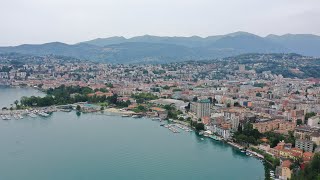 Lugano Switzerland 🇨🇭 4K Drone Footage [upl. by Saticilef154]