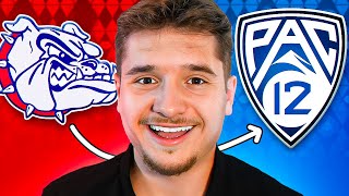 I Created Gonzaga in the NEW Pac12 [upl. by Darcy203]