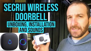 SECRUI Wireless Doorbell Unboxing Installation and 58 Sounds [upl. by Tugman49]