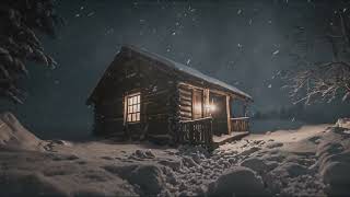 Blizzard and Howling Winds in Small Wooden Cabin Sound of Snowstorm Relaxing Winter Night Ambience [upl. by Meg]