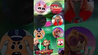 Talking Angela Lightning McQueen Siren Head Vlad And Niki Sheriff Labrador Paw Patrol Tiles Hop [upl. by Rustin]