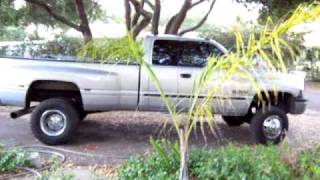 2001 dodge ram 3500 5 inch straight pipe [upl. by Ynaffit]