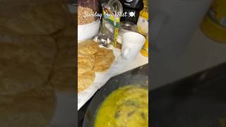 Sunday Brunch🍽️sunday minivlog trendingshorts pooribhaji dailyvlog sundayspecialdayinmylife [upl. by Aicinat]