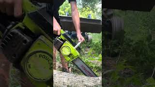 Poulan 306A and two super xls cutting up a tree [upl. by Rider]