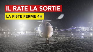 Piste fermée 4h  un avion rate la sortie et sembourbe dans lherbe [upl. by Ramoj958]