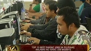 24 Oras Top 10 Best Paying Jobs sa Pilipinas inilabas ng isang job website [upl. by Icnarf]