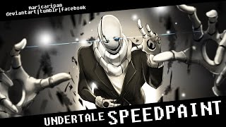 WD Gaster  Undertale  Speedpaint [upl. by Ocirled]