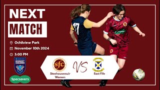 Stenhousemuir Women v East Fife  SWF Championship [upl. by Enilkcaj988]