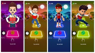 Paw Patrol Team  Rayder 🆚 Rayder 🆚Rayder 🆚 Rayder 🎶 Tiles Hop Edm Rush Game 🎮 Who is Best [upl. by Ahsyla]