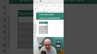 ✅ CEROS A A IZQUIERDA con FORMATO DE CELDA en excel exceltips tips [upl. by Nohs254]