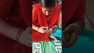 Rural girls making lord Ganesha with clayclaymodling likesubscribe monobimbaartfoundation [upl. by Denison767]