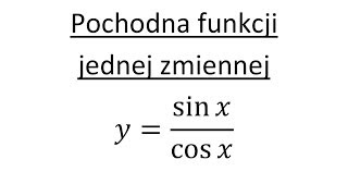 Pochodna funcji jednej zmiennej cz4 Pochodna ilorazu Zadanie z rozwiązaniem [upl. by Baler169]