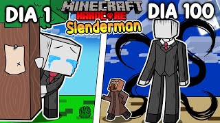 😱Sobreviví 100 DÍAS siendo SLENDERMAN en Minecraft HARDCORE [upl. by Kenn298]