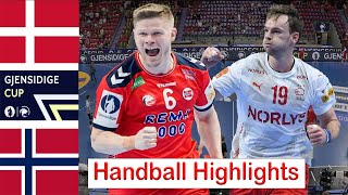 Denmark Vs Norway handball Highlights Gjensidige Cup 2024 [upl. by Ariaic]