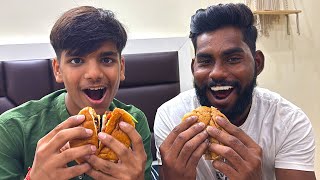 Burger eating challenge Yash vs Ajay [upl. by Edyth498]